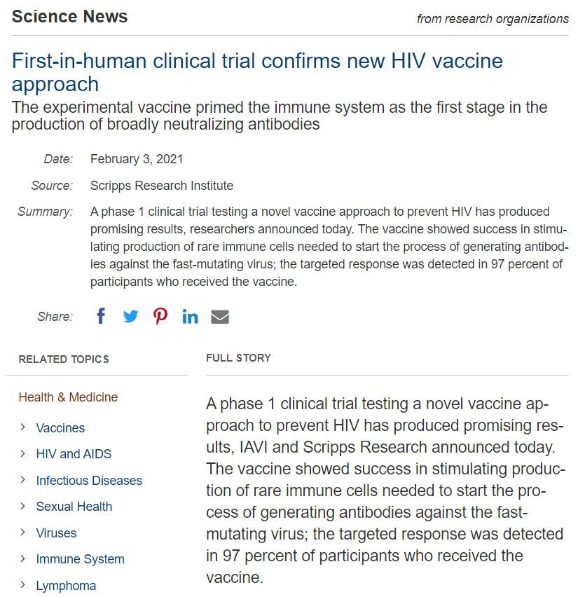 HIV Vaccine Research Paper